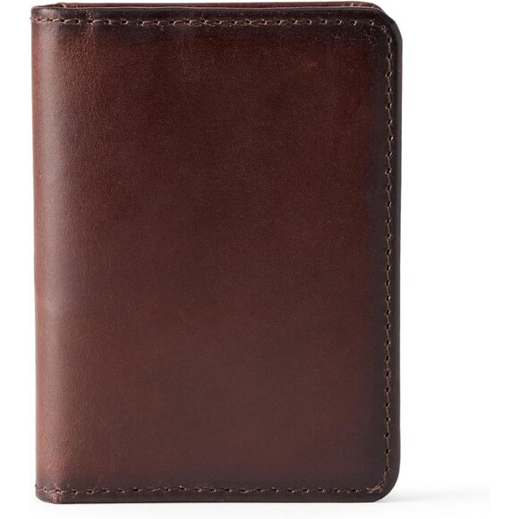 Men's Leather Brown Casual Bifold Wallet Card Style 6 Card Pockets design Design